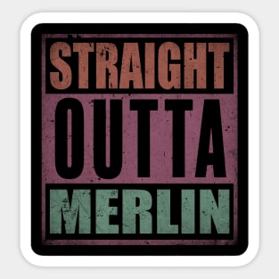 Merlin Quotes Name Vintage Styles Birthday 70s 80s 90s Sticker